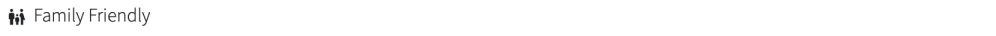 Icon with two people and text 'Family Friendly'