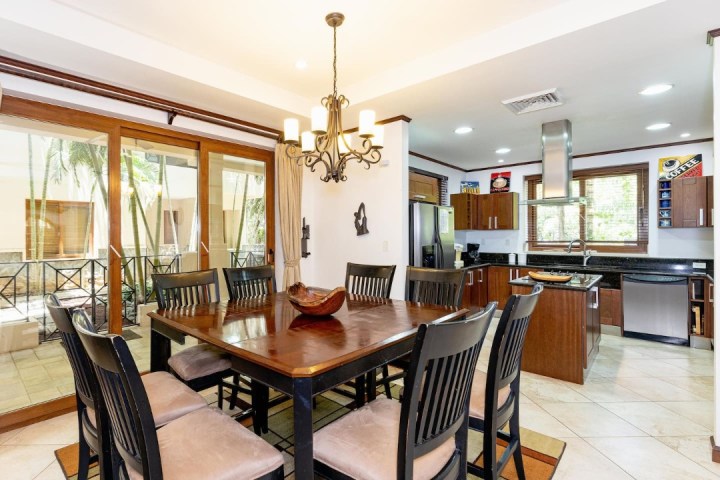 a dining room table