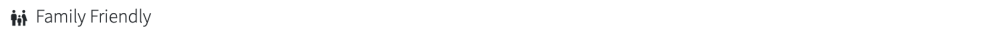 Icons of two people next to the text 'Family Friendly'