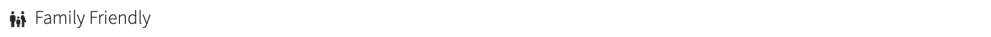 Icon of two people with text 'Family Friendly'