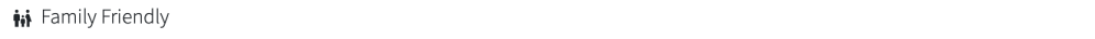 Family Friendly icon with text and silhouette of two people.
