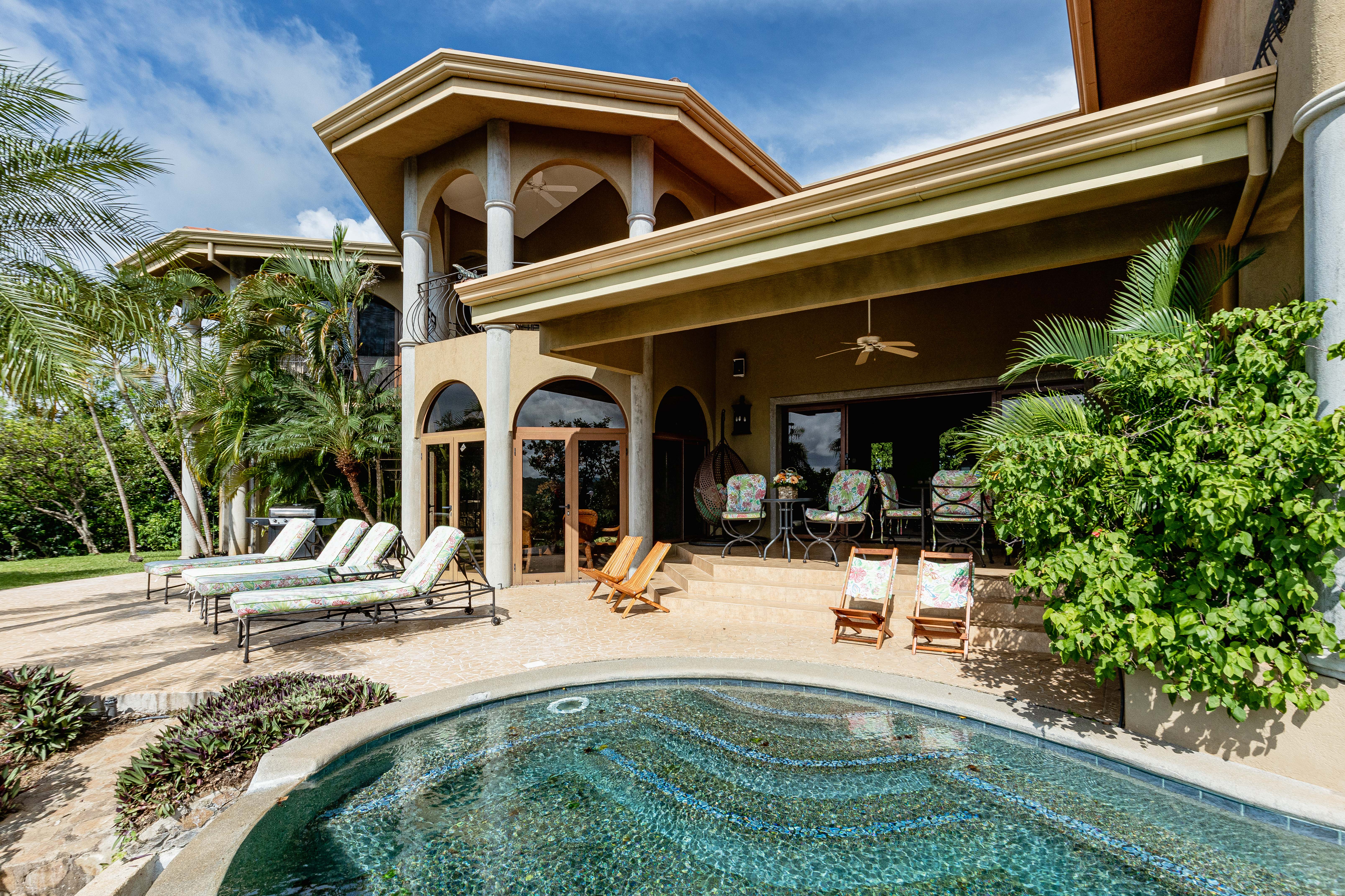 Villa pool overlooking Playa Hermosa and Playa Panama in Guanacaste