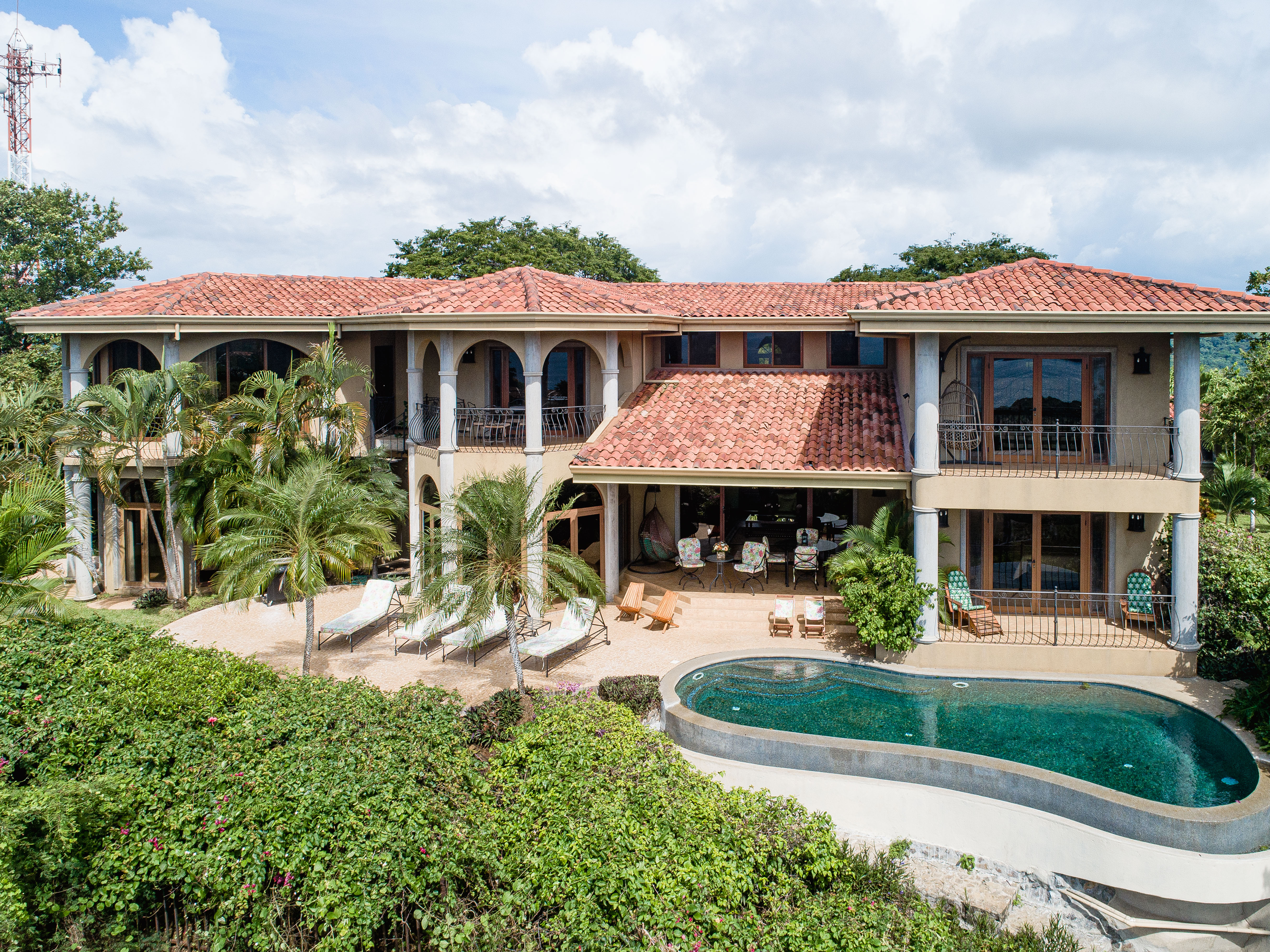 Villa pool with view of Culebra Bay near Playa Panama, close to Bay Point 7