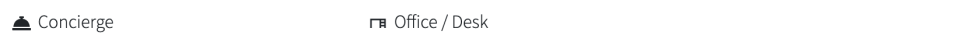 Icons for concierge and office desk services.