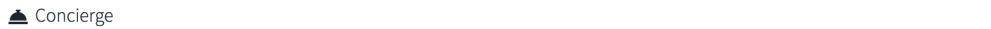 Icon of a bell next to the word 'Concierge' on a white background.